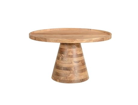 Mesa De Centro Redonda De Madera Maciza 80 Cm De Diámetro Matera Miliboo