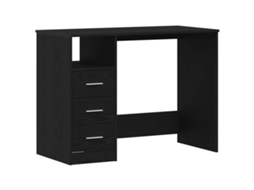 Mesa com Gavetas em Carvalho Preto 102x50x76 cm Madeira Engenheirada MAISON EXCLUSIVE