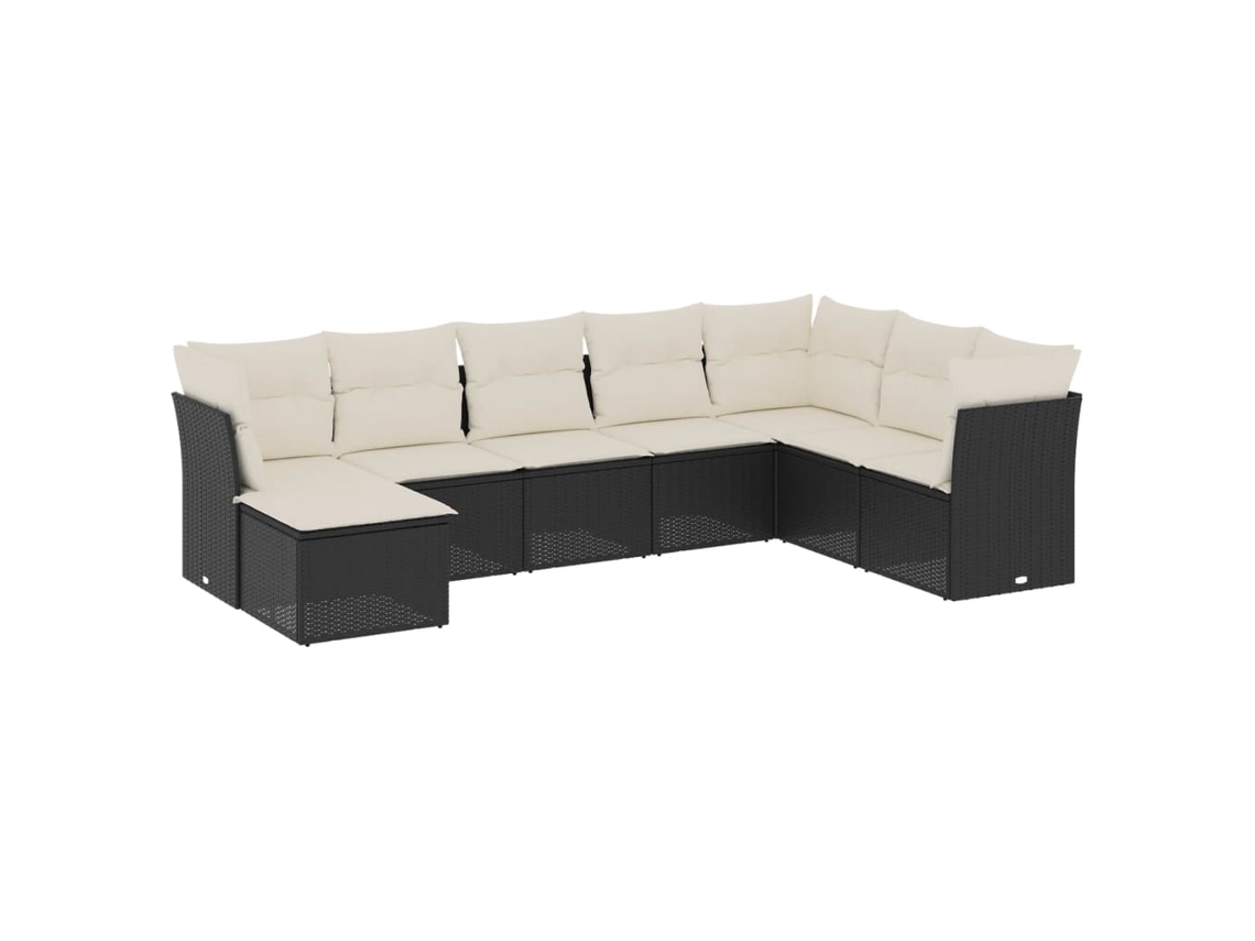 Garden Sofa Set, Garden Sofa Sets Vidaxl Preto Rattan / Vime (n/a)