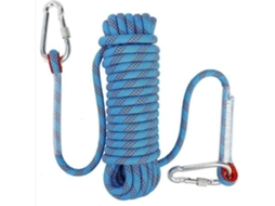 Corda de Escalada AQUAFORGE com Mosquetão Segurança, 10 Mm, Poliéster, Linha de Vida