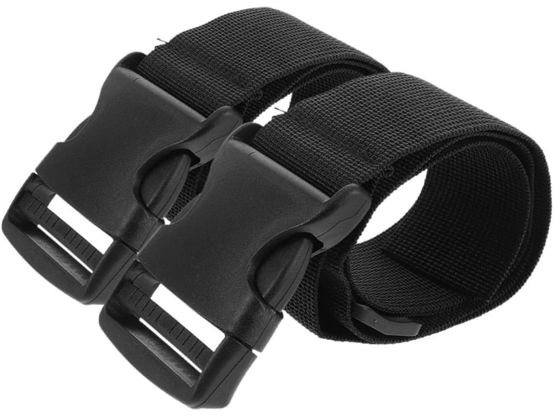 Alça De Bagagem Ajustável Em Duas Peças Com Fivela Resistente, Acessório Versátil Para Malas E Mochilas