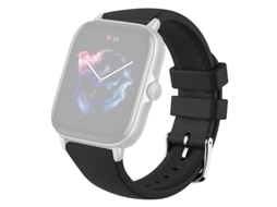 Pulseira de silicone de 20 mm para relógio inteligente Huami Amazfit GTS 4/3/2/mini/bip com fivela em U para bicicleta elétrica