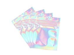 100 Unidades De Sacos Plásticos Para Embalagem Joias, Bolsa Elegante Com Zíper, Cor Vibrante, Uso Doméstico, Em Festas E Lojas, Ta Aquaforge