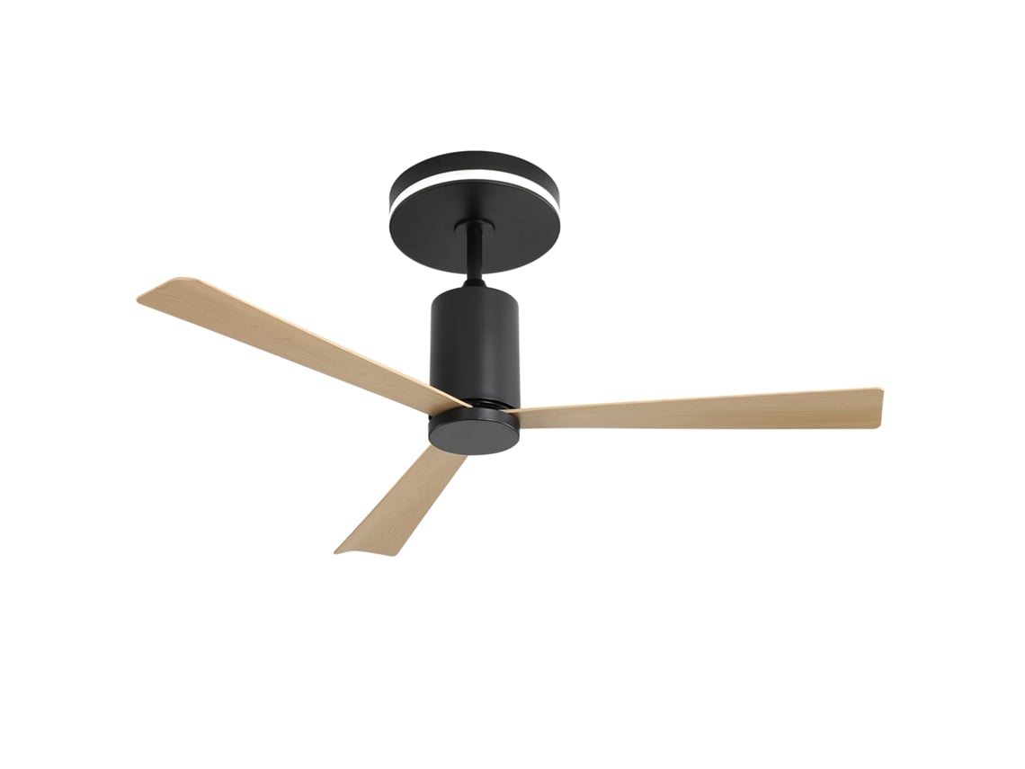 Ventilador De Teto Moderno De 52 Polegadas Com Iluminação Led E Controle Remoto, 3 Pás Em Abs, Motor Dc Silencioso E