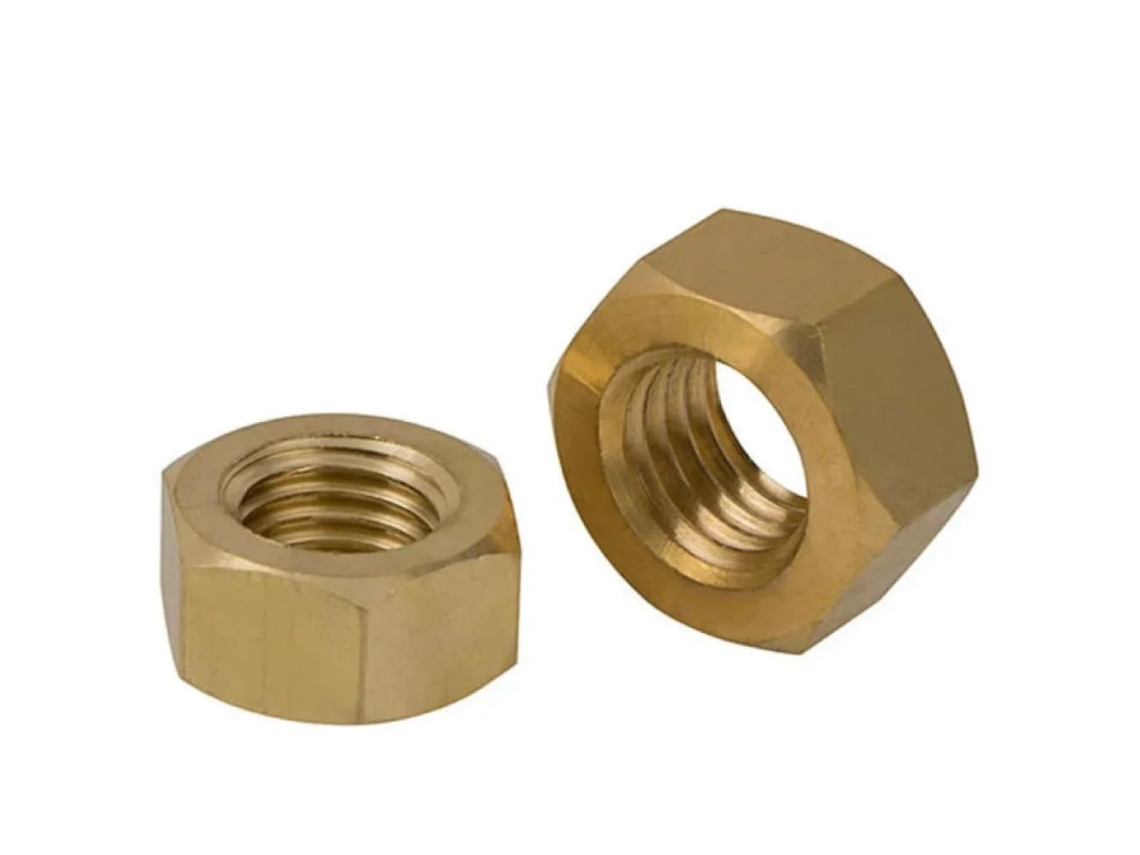 Porca Sextavada, Porca Sextavada Fabricada em Latão Maciço e Cobre para Parafuso com Rosca Métrica M2 5 M3 M4 M5 M6 M16 M18 M20
