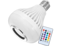 Lâmpada Led Rgb Multicolorida De 12w Com Módulo Sem Fio E Controle Remoto Para Iluminação Ajustável.