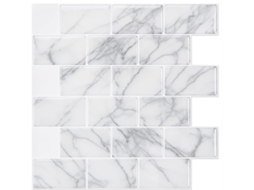 Lurelia Azulejo Adesivo Folhas Mármore Cozinha 3d Autoadesivo Anti-humidade Cinzento 10 Unidades 30,5x30,5 Cm Banho Sala