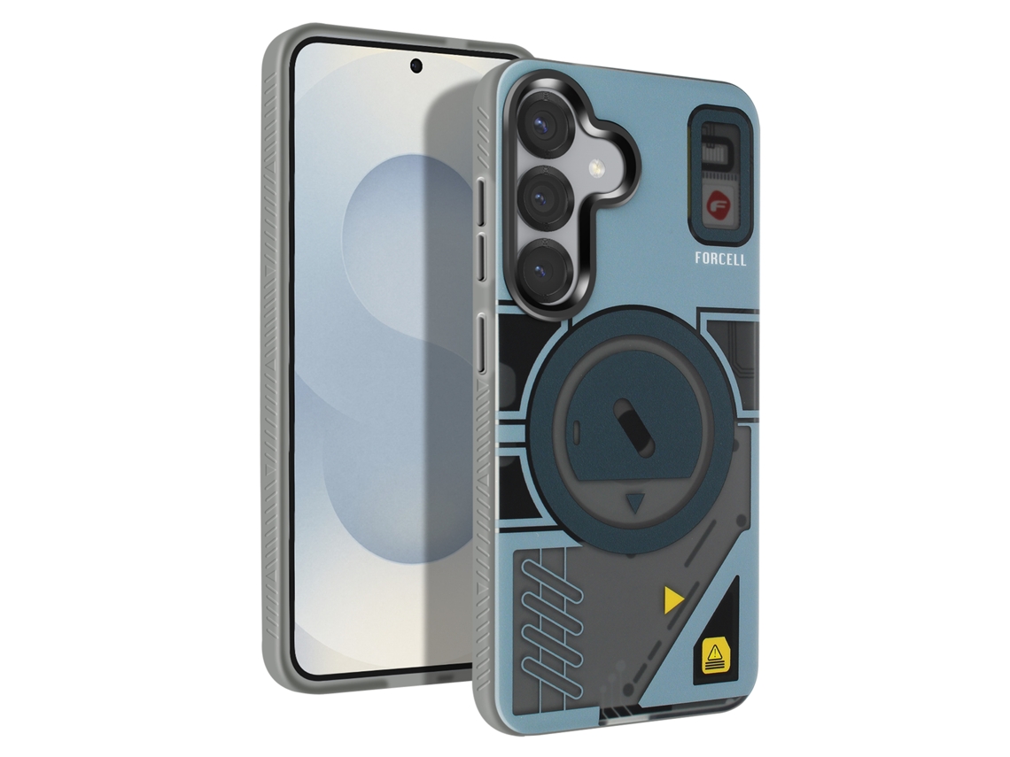 Capa Magsafe Protect Para Samsung Galaxy S25 Forcell Acrílico Cinzento