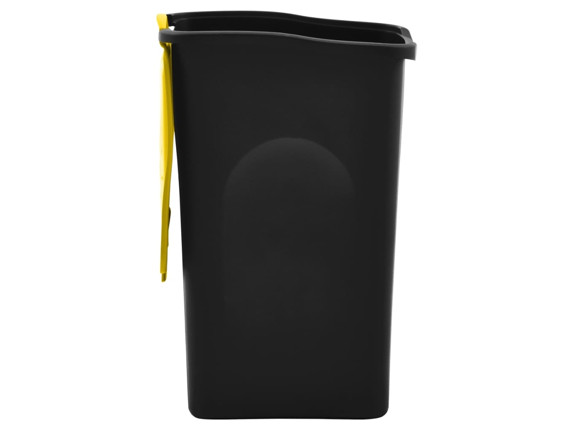 Vidaxl Soptunna Com Bloqueio 50l Preto E Branco
