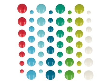 64 cuentas adhesivas de esmalte - Folk