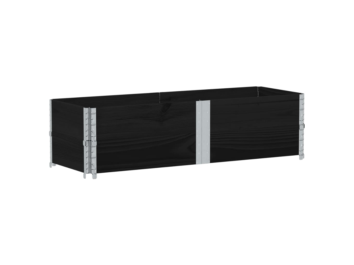 Garden Planter, Garden Planters Vidaxl Preto Madeira De Pinho (150 X 50 X 41 Cm)