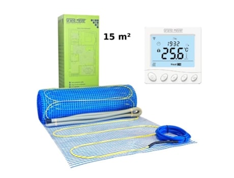 Kit De Aquecimento Elétrico Para Piso Radiante 15 M², 170 W/m² Termóstato W350, Grand Meyer
