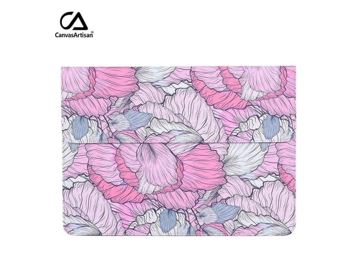 Capa Para Portátil, Até 12 Polegadas, Interior Macio Para Transporte Seguro, Cor Rosa Tressino