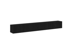 Conjunto 3 Armário De Parede Vidaxl Preto Derivados De Madeira (80 X 30 X 30 Cm)