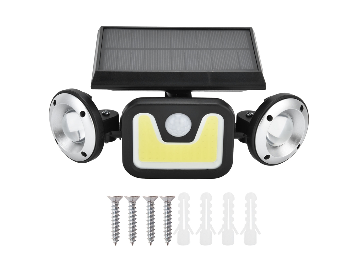 2026 luz Solar com Sensor de Movimento Led Rotativa Ip65 Impermeável para Pátio Terraço 3 Níveis Ajustáveis