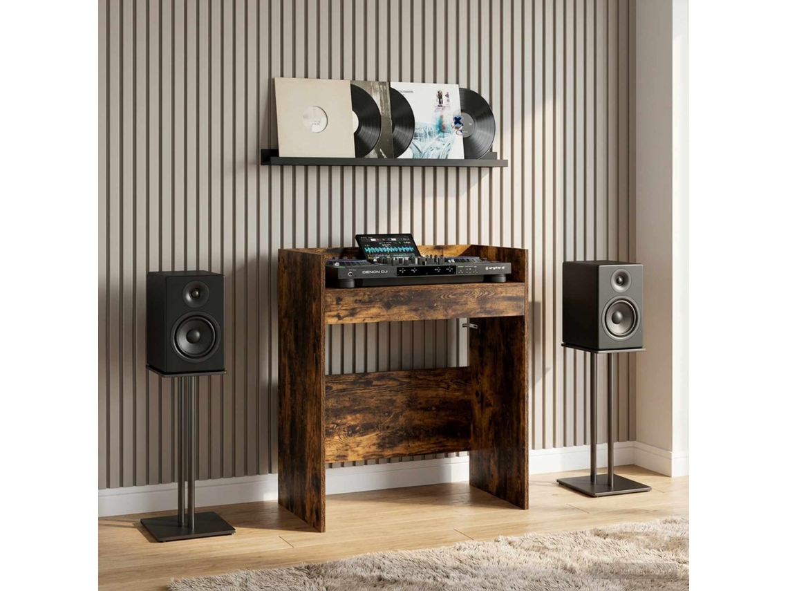 Vidaxl Mesa De Dj Carvalho Fumado 62 X 45 X 102 Cm