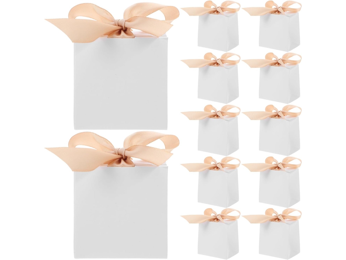 Fuoyloo Caixinhas Pequenas Para Biscoitos E Lembrancinhas De Casamento, 50-conjuntos, Design Europeu E Fita Dourada Para