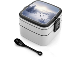 Marmita Bento De Camada Dupla, Recipiente Para Alimentos À Prova De Vazamentos 1-litro, Marmita Bento Para Adultos Com