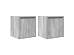 Mesas de Cabeceira de Parede 2 Pcs em Cinzento Sonoma MAISON EXCLUSIVE (38x34x40 cm)