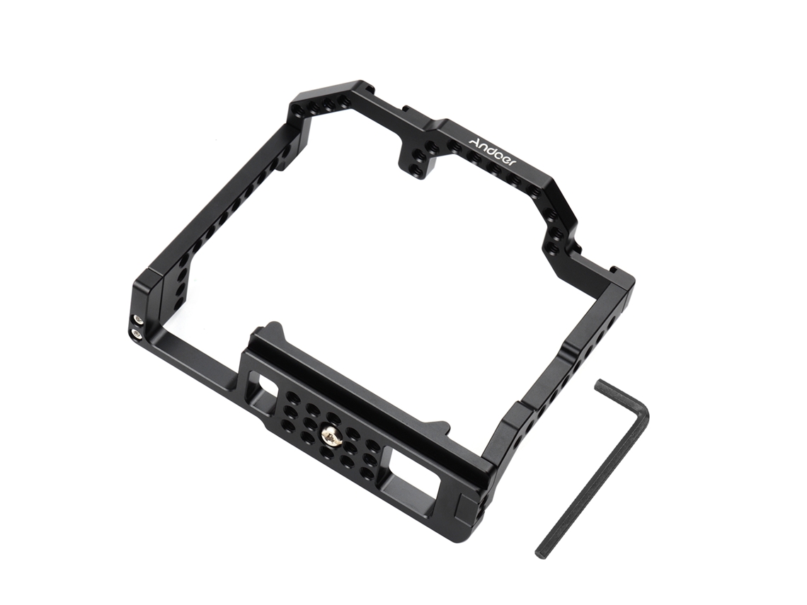 Caja De Cámara Andoer De Aleación De Aluminio Con Montura Cold Shoe Compatible Con Canon Eos 90d/80d/70d Dslr