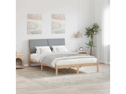 Vidaxl Estrutura Da Cama Marrom E Cinza Claro 160 X 200 Cm
