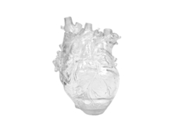 Vaso Coração Transparente Decoração Criativa Simulada