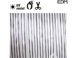 Cortina de Porta EDM Plástico Transparente Preto (90x210cm)