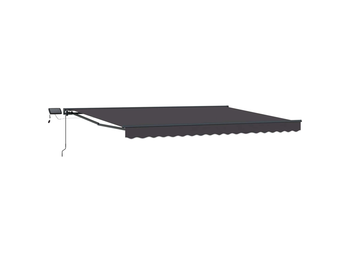 Conjunto 1 Toldo Manual Vidaxl Antracite Alumínio (4 × 3,5 M)