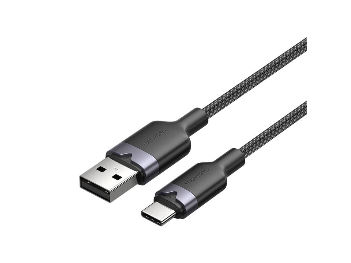 Cabo Usb 2.0 A Para Usb C 3a Da Vention Para Carregamento Rápido De Celulares De 2 M