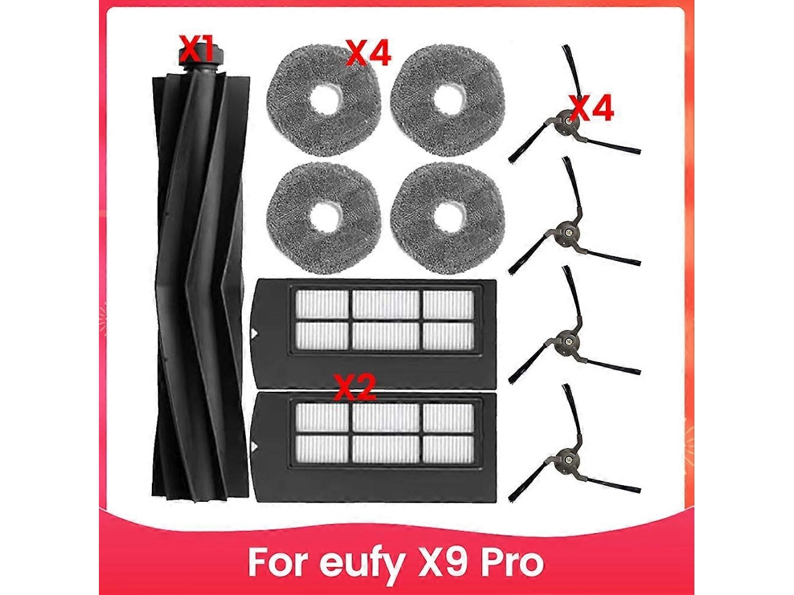 Kit De Acessórios Para Eufy X9 Pro: Peças De Reposição, Escova Principal, Escova Lateral, Filtro, Esfregão E Acessórios Sobressalentes._ozo