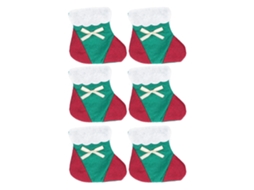 Mali meia de Natal Decorativa para Utensílios de Mesa Sustentador de Pratos Xmas Festivo Verde Médio