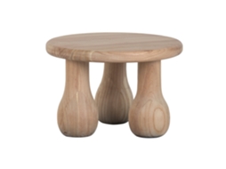 Mesa Lateral de Mindi Natural 60x60x40cm ALEXANDRA HOUSE LIVING