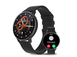 Relógio inteligente Bestvite S48t com Bluetooth, monitor de frequência cardíaca e pressão arterial, tela AMOLED de 1,43 polegadas, preto