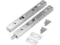 Tornillo de Porta Flush Pack 2 Aço Inoxidável 304 com Palanca de Ação Segura e Golpeador 20cm | S/MARCA
