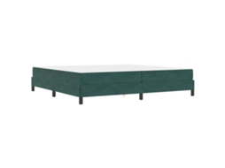 Conjunto 1 Cama Box Vidaxl Verde Tecido (200 X 210 Cm)