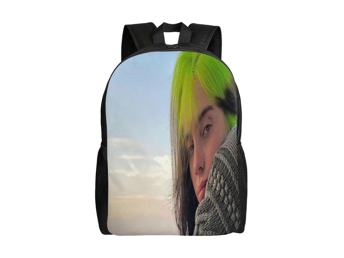 Mochila Billie Eilish R180 Para Escola E Trabalho, Leve E À Prova Dágua, Mochila Estilosa Para Estudantes E Adultos W180 Olysi Shop
