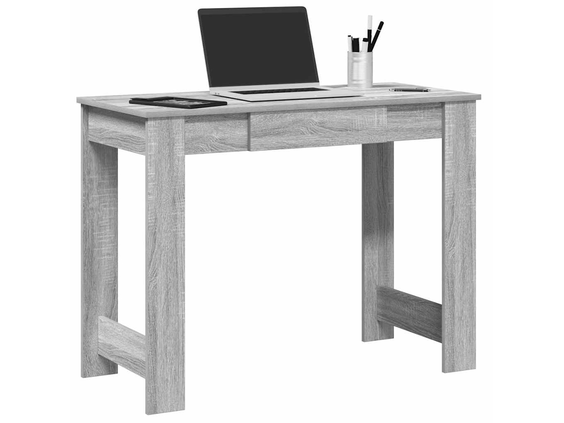 Vidaxl Secretária 100x45x75cm Derivados De Madeira Cor Cinzento Sonoma