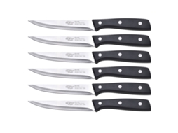 Conjunto De Facas 12,5cm San Ignacio Expert (6 Peças) Aço Inoxidável Preto, Prata