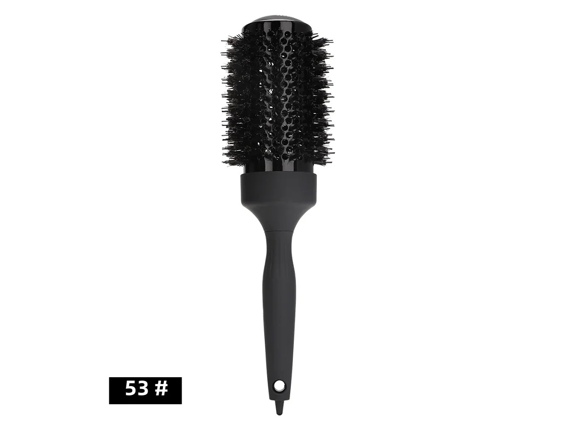 Conjunto de 4 Pentes Redondos Especiais para Cabeleireiro com Cerdas de Javali para Secar e Ondular o Cabelo. MDUG (53 Mm)
