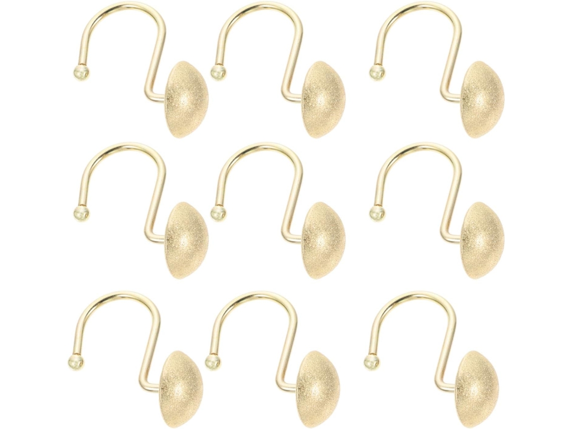Conjunto De 12 Ganchos Ferro Dourado Para Cortina Chuveiro, Estilo