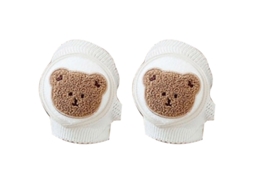 Rodilleras Para Bebé De Algodón Puro Suaves Y Cómodas Antideslizantes Con Diseño De Oso Fluffy Para Gatear