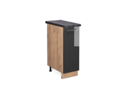 Móveis de cozinha Fame-Line, 30 cm, PT Antracite, Antracite Alto Brilho, Vicco