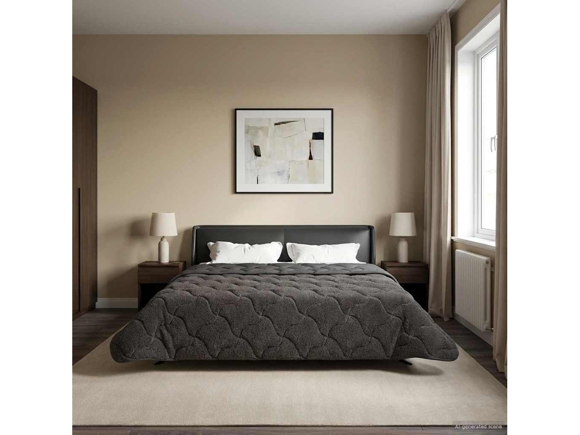 Vidaxl Edredom De Verão Simples 200 X 240 Cm Verão Antracite