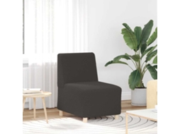 Vidaxl Poltrona Sem Braços 55 Cm Tecido Encaracolado Tipo Lã Cinzento-escuro