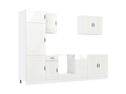 Conjunto de 7 Armários de Cozinha Porto Branco Brilhante MAISON EXCLUSIVE