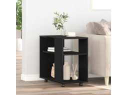 Vidaxl Mesa Lateral Carvalho Preto 70x35x60 Cm Madeira Projetada