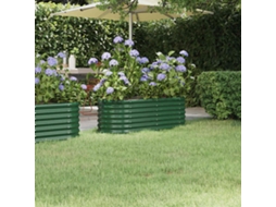 Vidaxl Canteiro Elevado Jardim 114x40x36 Cm Aço Galvanizado Verde