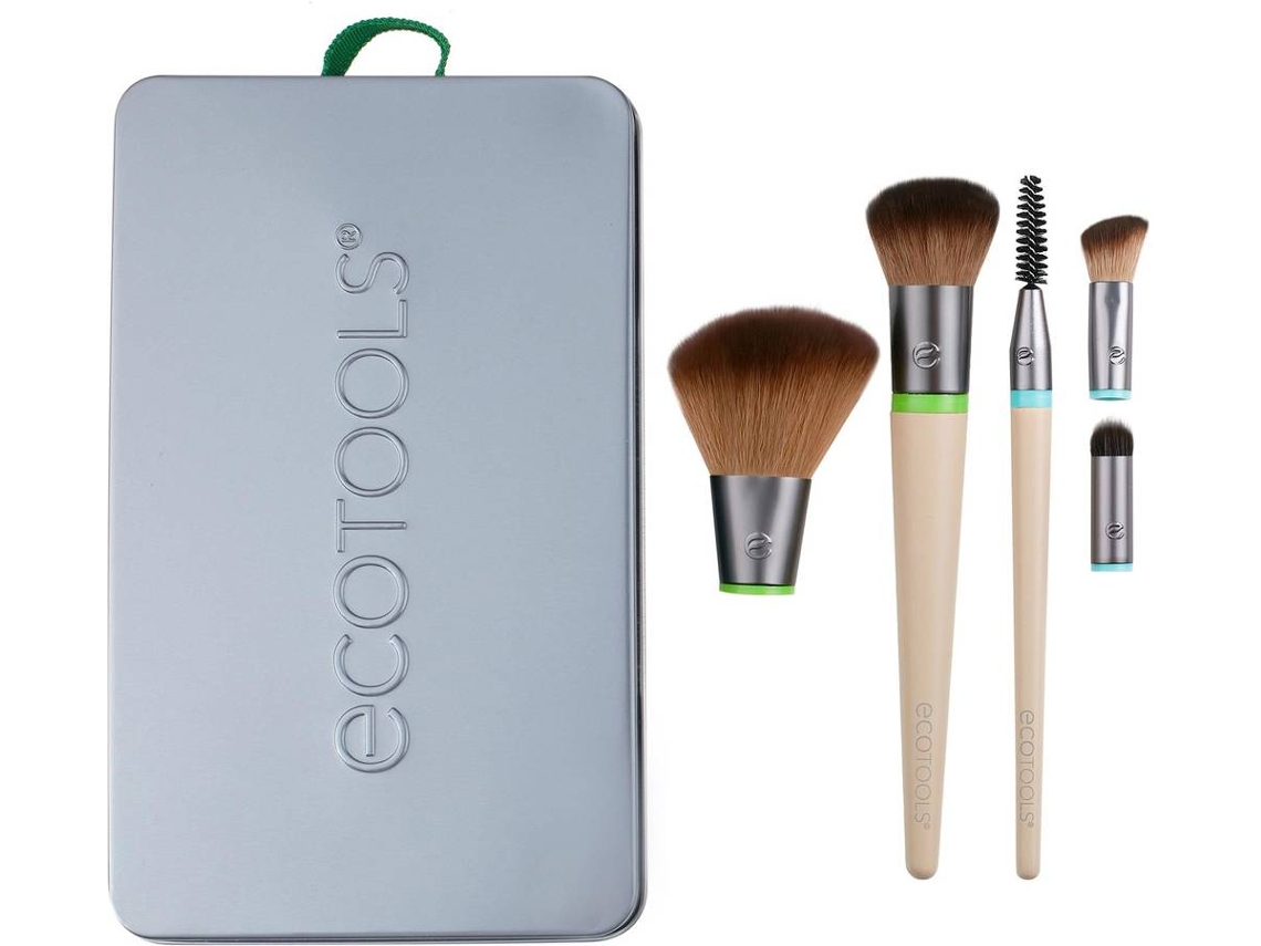 Conjunto de Pincéis ECOTOOLS Daily Essentials 5 cabeças intercambiáveis