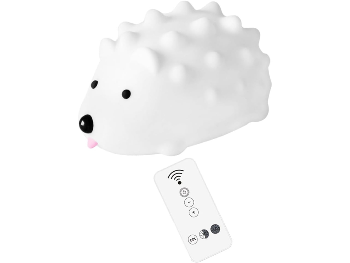 Luminária Noturna De Silicone Em Formato Ouriço Da Doitool