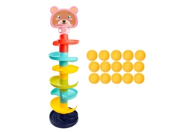 Mali brinquedo Educativo Torre de Bolas 15 Bolas Urso Rosa Cognição de Cores Forma Animal